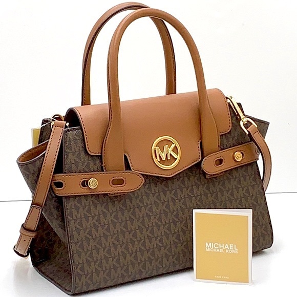 MICHAEL KORS
Carmen Medium Color-Block Logo Satchel color Brown signatur… - Picture 1 of 16